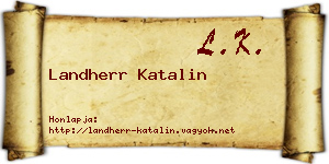 Landherr Katalin névjegykártya