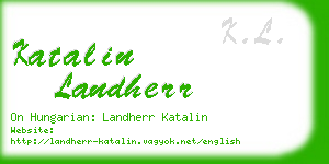 katalin landherr business card